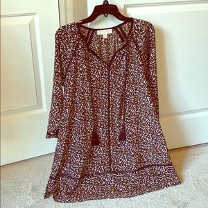 Michael Kors Mini Camo Peasant Dress